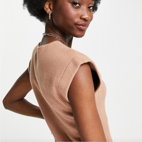 Abercrombie & Fitch Dress Women's Small Tan Knit Mini Sleeveless Bodycon NWT - Picture 3 of 12